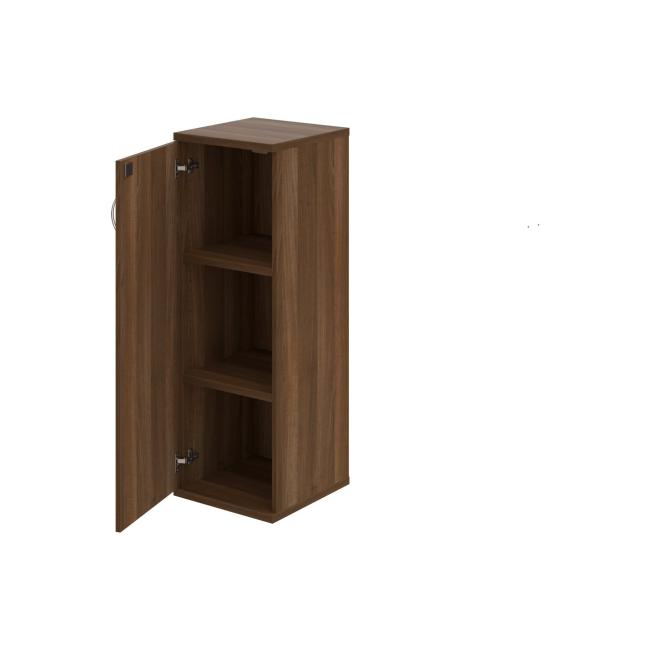 Stabiler Regalschrank, abschließbar, L, 40 x 115,2 x 40 cm, Nussbaum/Nussbaum