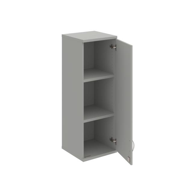 Stabiler Regalschrank, abschließbar, P, 40 x 115,2 x 40 cm, grau/grau