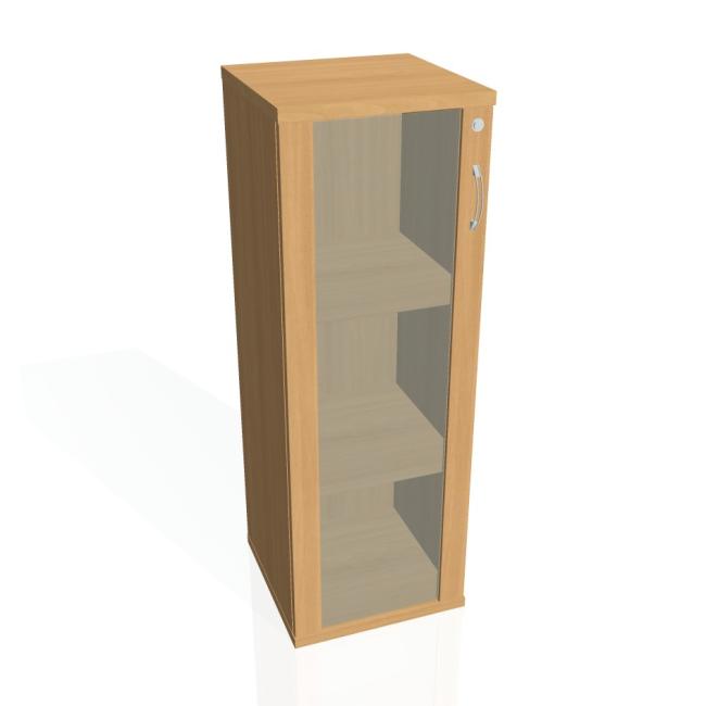 [ON402522] Stabiler Regalschrank, abschließbar, L, 40 x 115,2 x 40 cm, Buche/Buche