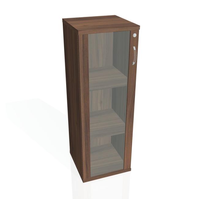 Stabiler Regalschrank, abschließbar, L, 40 x 115,2 x 40 cm, Nussbaum/Nussbaum