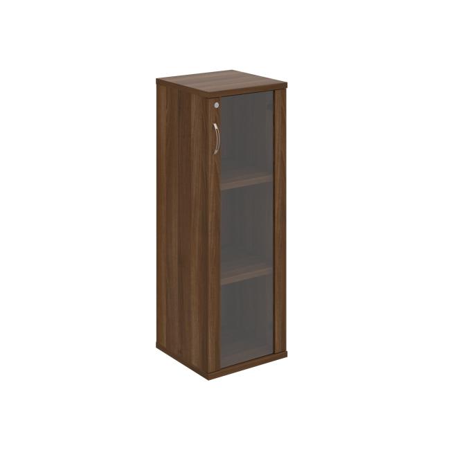 Stabiler Regalschrank, abschließbar, P, 40 x 115,2 x 40 cm, Nussbaum/Nussbaum