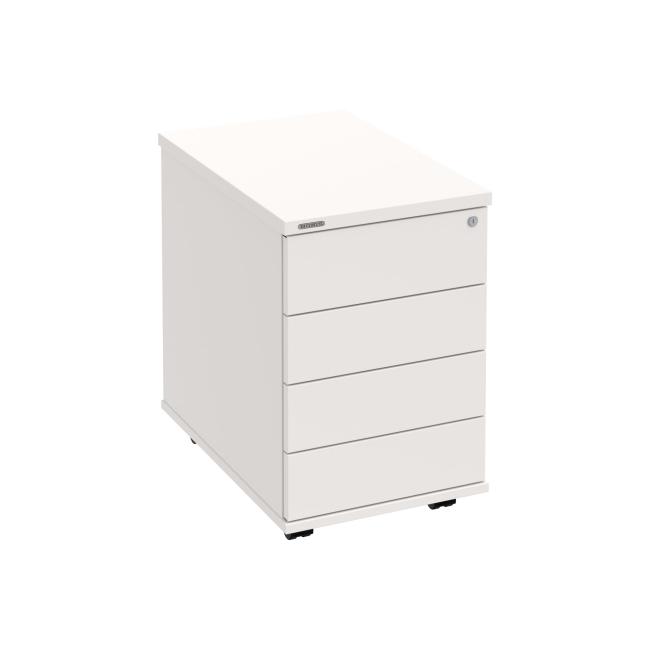 Hobis-Behälter, 40 x 60 x 60 cm, grifflos zu öffnen, weiß/weiß