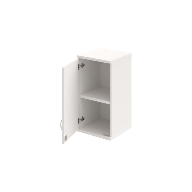 [ON406999] Stabiler Hängeschrank, abschließbar, L-förmig, 40 x 76,8 x 40 cm, weiß/weiß