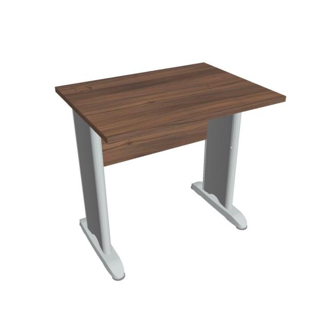 [ON408062] Schreibtisch Cross, 80 x 75,5 x 60 cm, Nussbaum/Metall