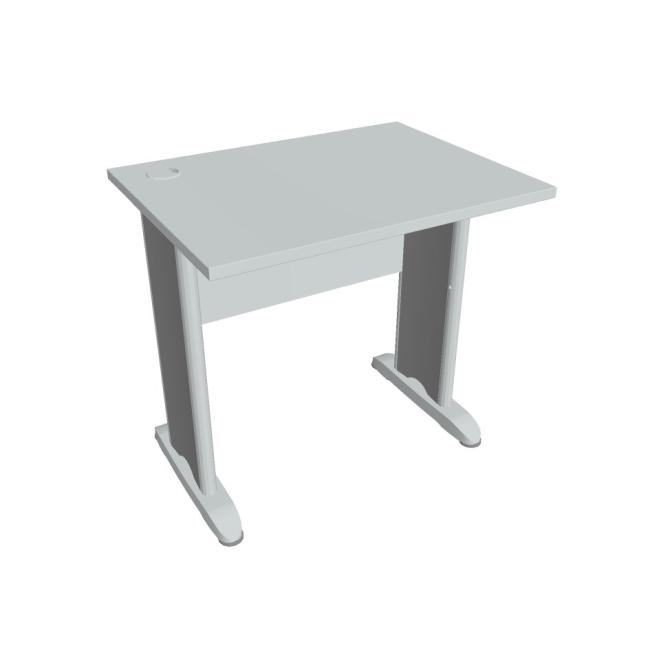 [ON408072] Kreuzschreibtisch, 80 x 75,5 x 60 cm, grau/metall