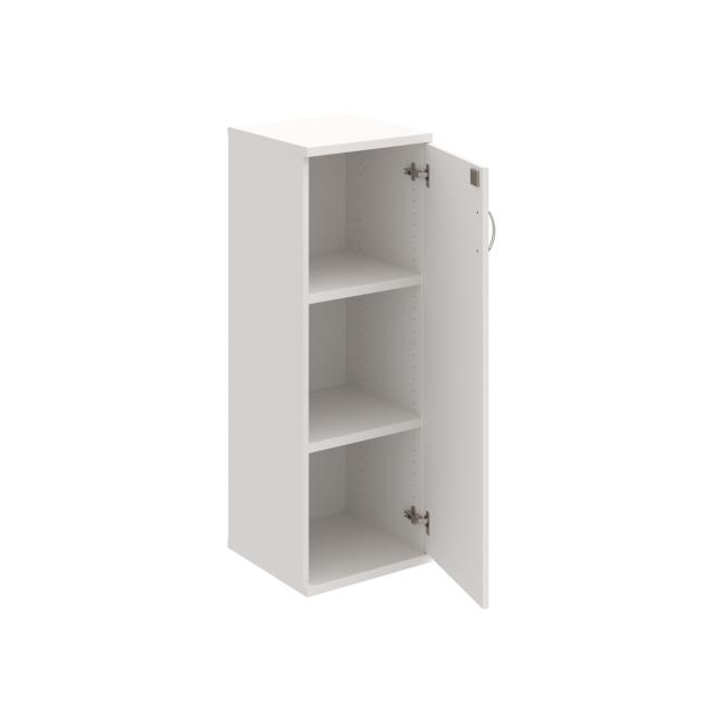 Stabiler Regalschrank, abschließbar, P, 40 x 115,2 x 40 cm, weiß/weiß