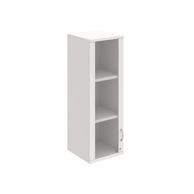 [ON408599] Stabiler Hängeschrank, abschließbar, L-förmig, 40 x 115,2 x 40 cm, weiß/weiß