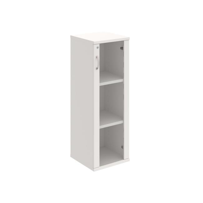 Stabiler Regalschrank, abschließbar, P, 40 x 115,2 x 40 cm, weiß/weiß