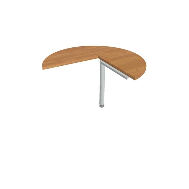 [ON410032] Beistelltisch Cross, links, 100 x 75,5 x (60 x 60) cm, Erle/Metall