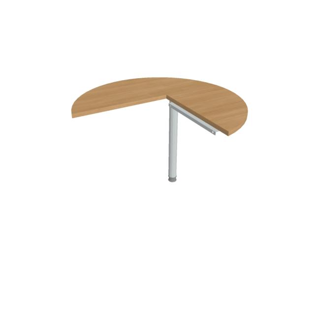 [ON410042] Beistelltisch Cross, links, 100 x 75,5 x (60 x 60) cm, Eiche/Metall