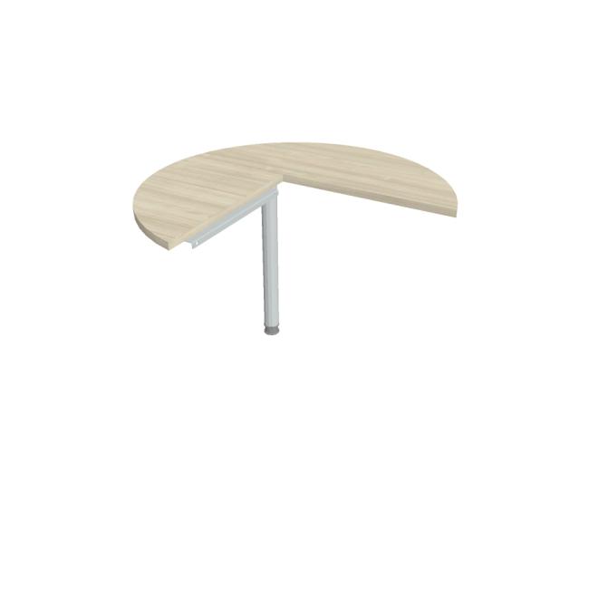 [ON410112] Beistelltisch Cross, rechts, 100 x 75,5 x (60 x 60) cm, Akazie/Metall