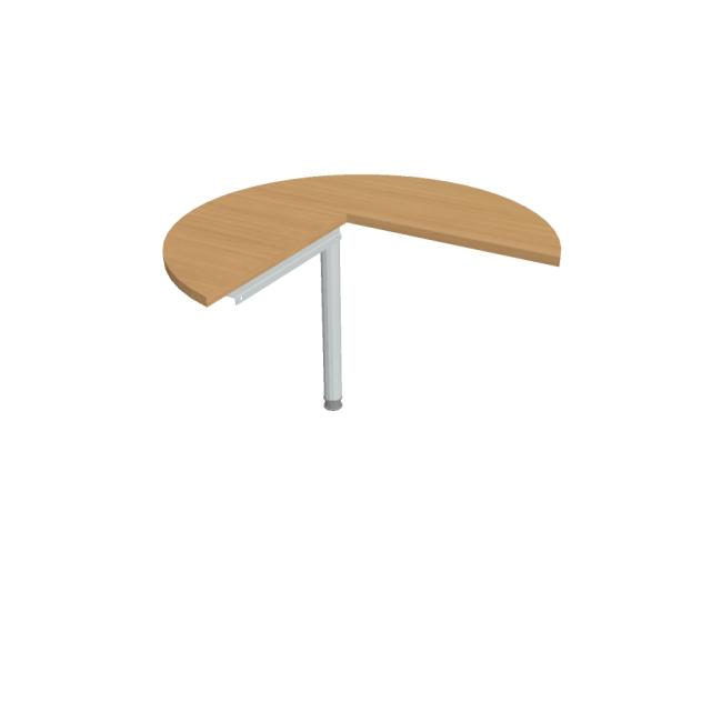 [ON410122] Beistelltisch Cross, rechts, 100 x 75,5 x (60 x 60) cm, Buche/Metall