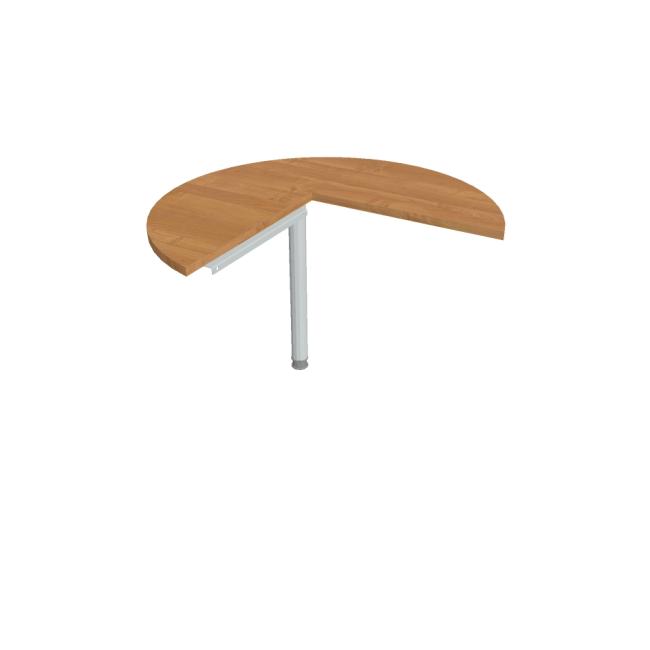 Beistelltisch Cross, rechts, 100 x 75,5 x (60 x 60) cm, Erle/Metall