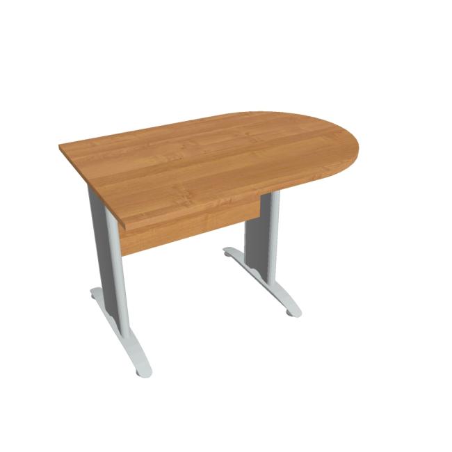 Kreuzförmiger Beistelltisch, 120 x 75,5 x 80 cm, Erle/Metall