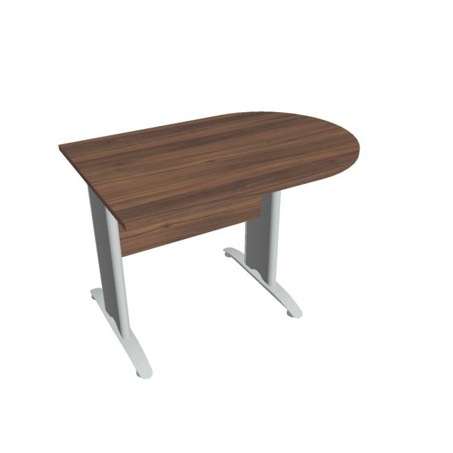 [ON412262] Beistelltisch Cross, 120 x 75,5 x 80 cm, Nussbaum/Metall