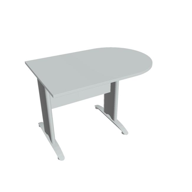Beistelltisch Cross, 120 x 75,5 x 80 cm, grau/metall