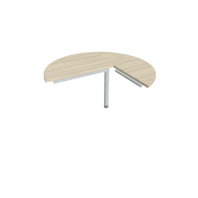 Beistelltisch Cross, links, 120 x 75,5 x (80 x 60) cm, Akazie/Metall