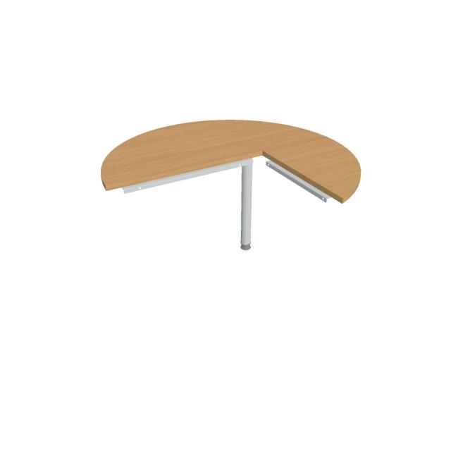 Beistelltisch Cross, links, 120 x 75,5 x (80 x 60) cm, Buche/Metall