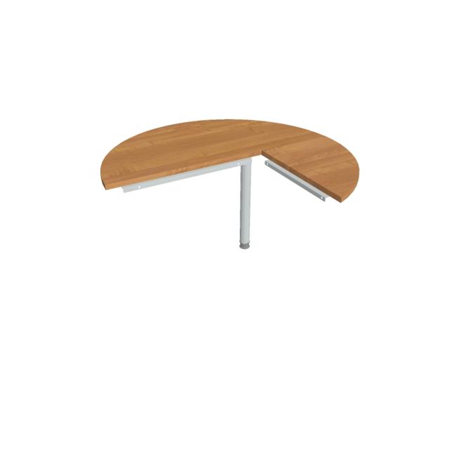 Beistelltisch Cross, links, 120 x 75,5 x (80 x 60) cm, Erle/Metall