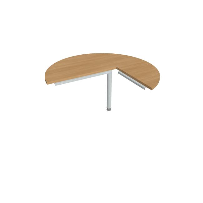 [ON412342] Beistelltisch Cross, links, 120 x 75,5 x (80 x 60) cm, Eiche/Metall