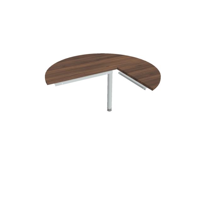 [ON412362] Beistelltisch Cross, links, 120 x 75,5 x (80 x 60) cm, Nussbaum/Metall