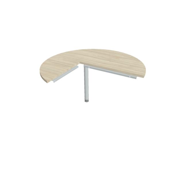 [ON412412] Beistelltisch Cross, rechts, 120 x 75,5 x (60 x 80) cm, Akazie/Metall