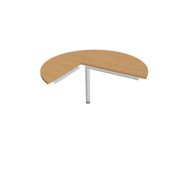 [ON412422] Beistelltisch Cross, rechts, 120 x 75,5 x (60 x 80) cm, Buche/Metall