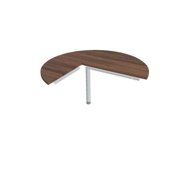 [ON412462] Beistelltisch Cross, rechts, 120 x 75,5 x (60 x 80) cm, Nussbaum/Metall