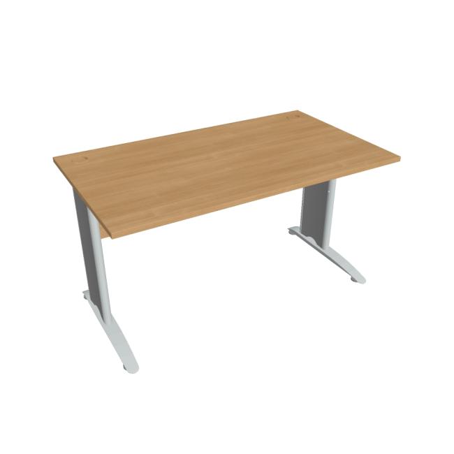 [ON414042] Schreibtisch Cross, 140 x 75,5 x 80 cm, Eiche/Metall
