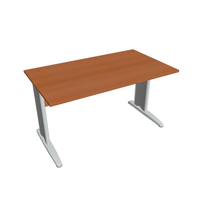 [ON414052] Schreibtisch Cross, 140 x 75,5 x 80 cm, Kirsche/Metall