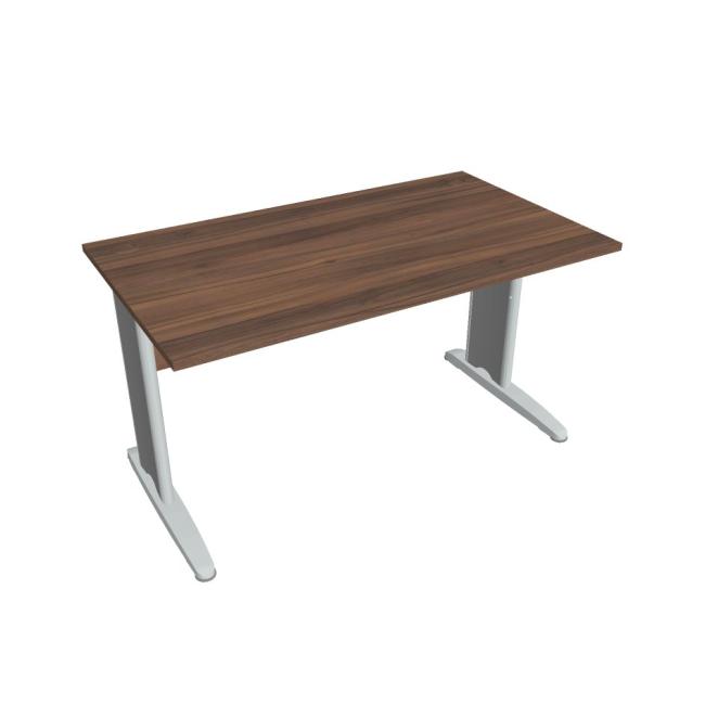 [ON414062] Schreibtisch Cross, 140 x 75,5 x 80 cm, Nussbaum/Metall