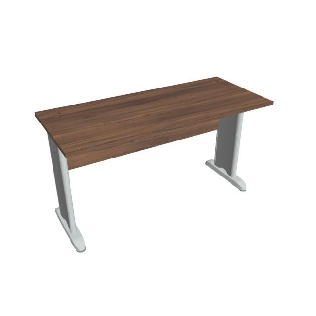 Schreibtisch Cross, 140 x 75,5 x 60 cm, Nussbaum/Metall