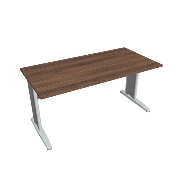 [ON416062] Schreibtisch Cross, 160 x 75,5 x 80 cm, Nussbaum/Metall