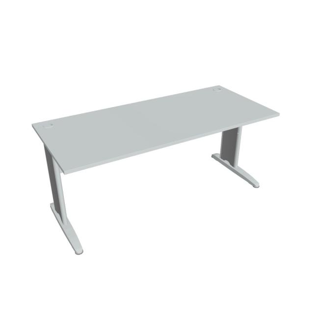 [ON418073] Kreuzschreibtisch, 180 x 75,5 x 80 cm, grau/metall