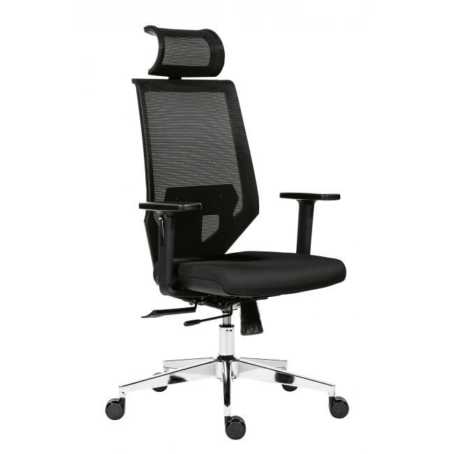 Edge Net Bürostuhl, schwarz mit schwarzem Sitz