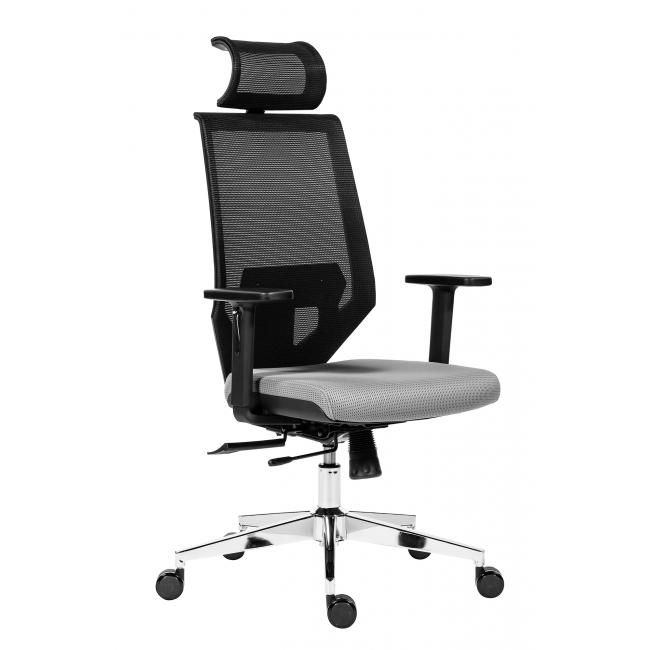 Edge Net Bürostuhl, schwarz mit grauem Sitz
