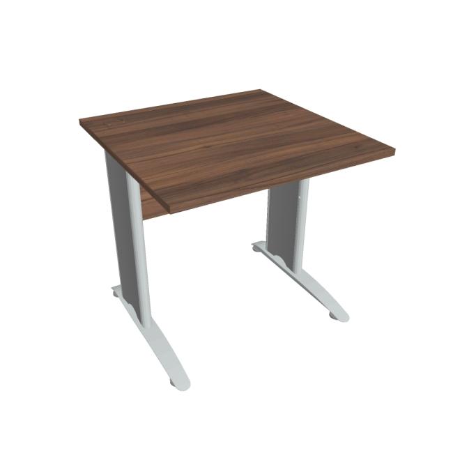 [ON480062] Schreibtisch Cross, 80 x 75,5 x 80 cm, Nussbaum/Metall