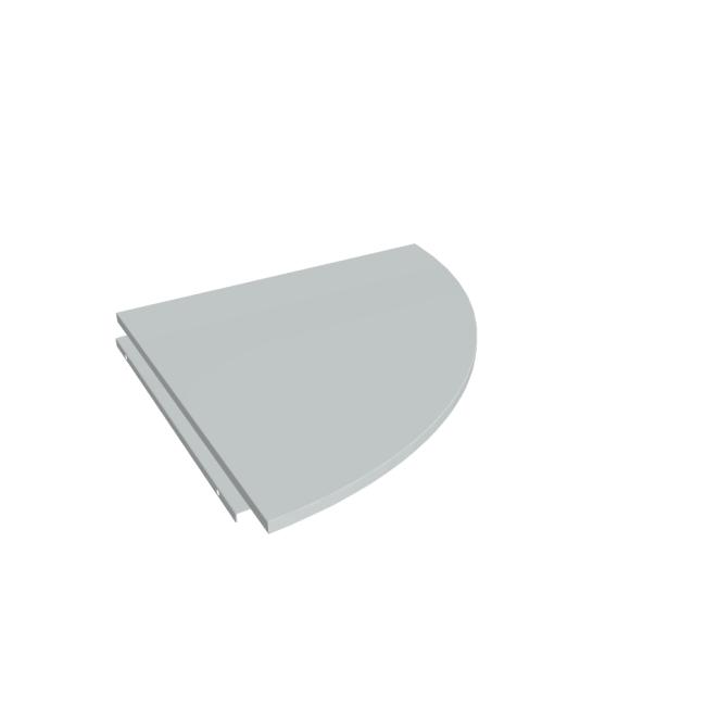 Kreuzförmiger Beistelltisch, rechts, 80 x 80 cm, grau