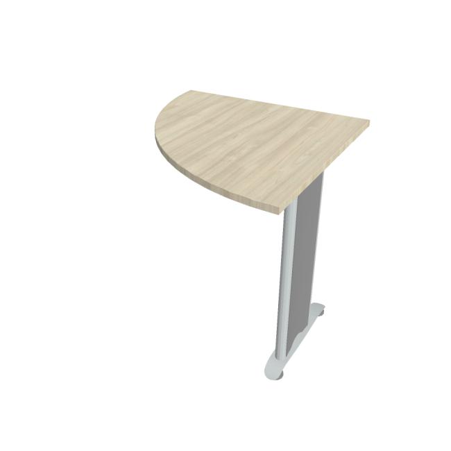 [ON480312] Kreuzförmiger Beistelltisch, links, 80 x 75,5 x 80 cm, Akazie/Metall