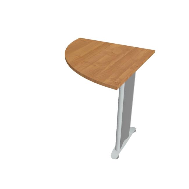 [ON480332] Kreuzförmiger Beistelltisch, links, 80 x 75,5 x 80 cm, Erle/Metall