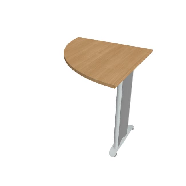 [ON480342] Beistelltisch Cross, links, 80 x 75,5 x 80 cm, Eiche/Metall