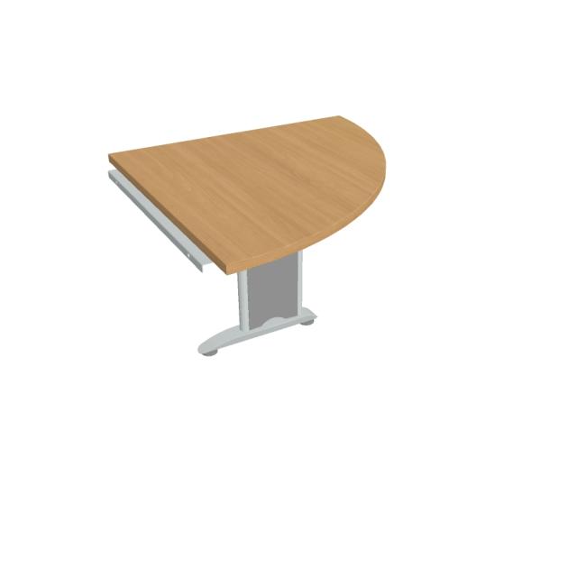 [ON480422] Beistelltisch Cross, rechts, 80 x 75,5 x 80 cm, Buche/Metall