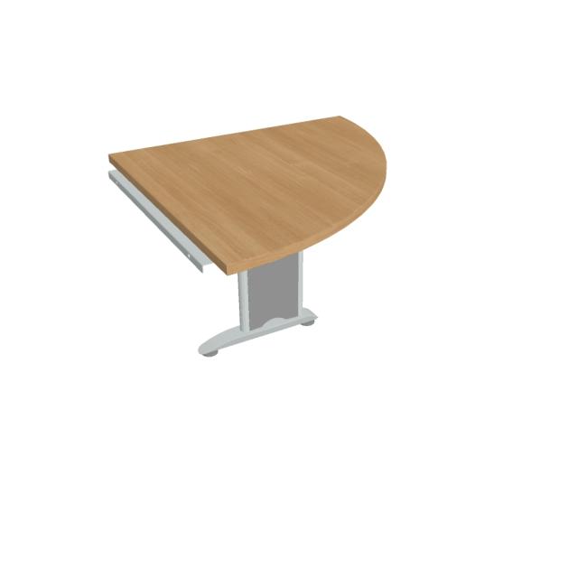 [ON480442] Beistelltisch Cross, rechts, 80 x 75,5 x 80 cm, Eiche/Metall