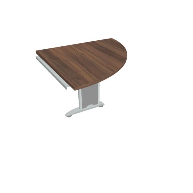 [ON480462] Beistelltisch Cross, rechts, 80 x 75,5 x 80 cm, Nussbaum/Metall