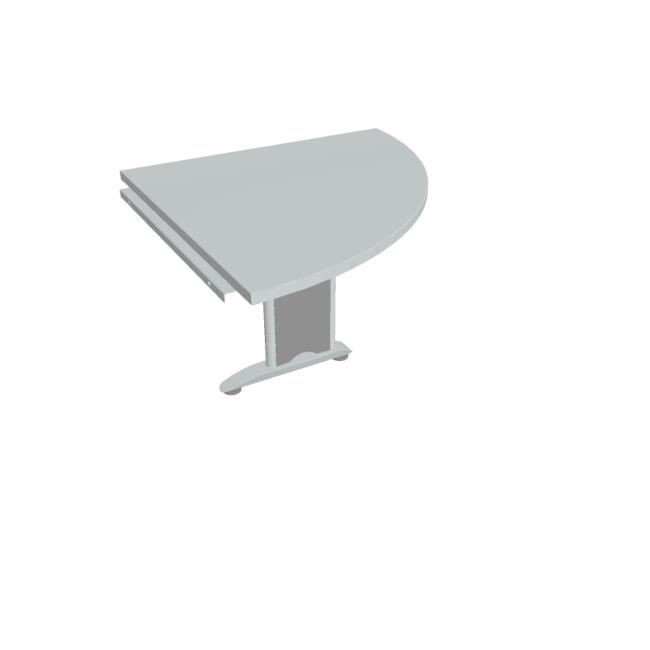 Beistelltisch Cross, rechts, 80 x 75,5 x 80 cm, grau/metall