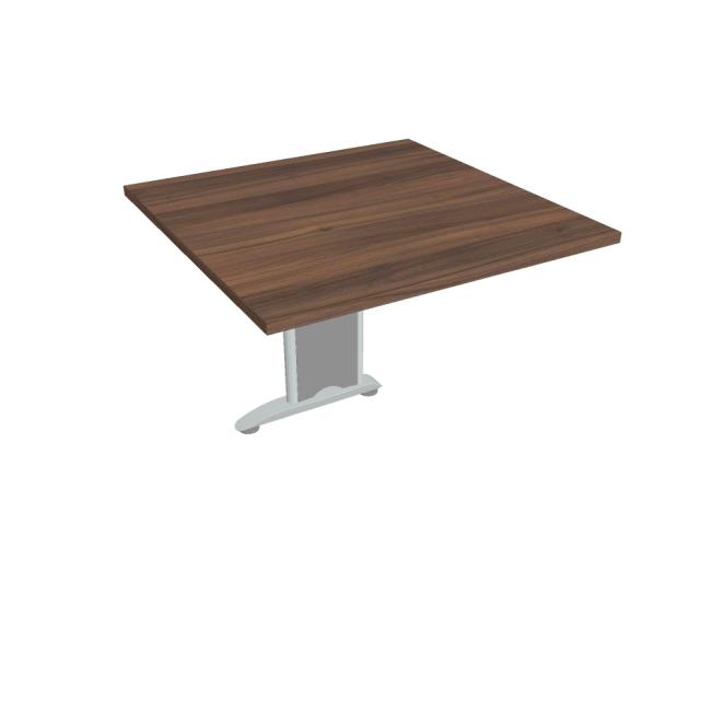 [ON480662] Beistelltisch Cross, 80 x 75,5 x 80 cm, Nussbaum/Metall