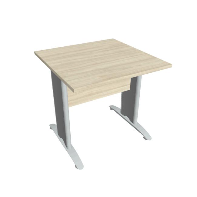 Konferenztisch in Kreuzform, 80 x 75,5 x 80 cm, Akazie/Metall