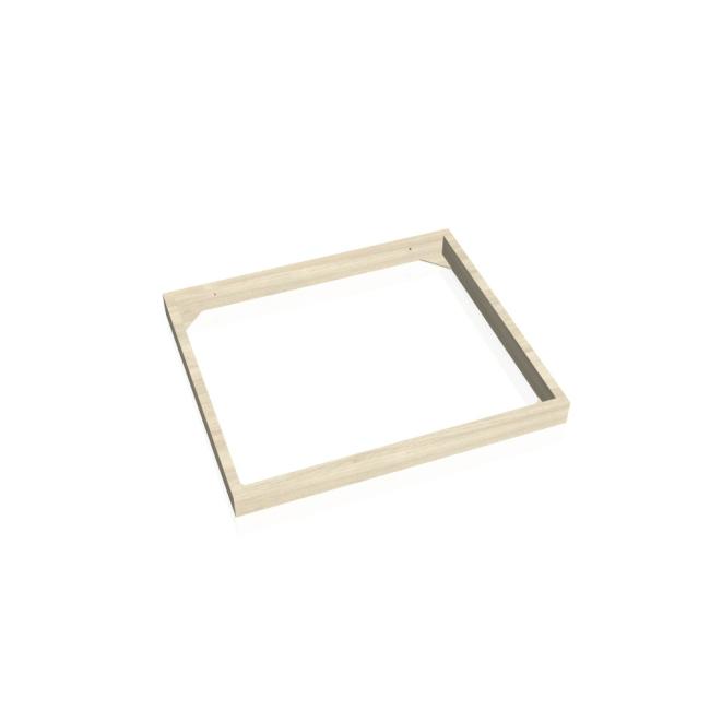 [ON500581] Stabiler Schranksockel, 58,5 x 5 x 51 cm, Akazie