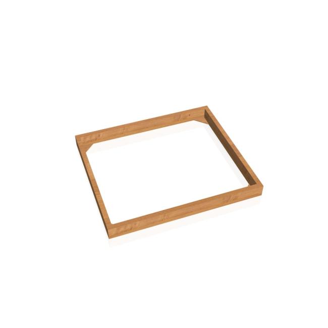 [ON500583] Stabiler Schranksockel, 58,5 x 5 x 51 cm, Erle