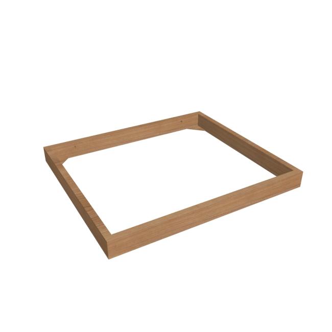 [ON500584] Stabiler Schranksockel, 58,5 x 5 x 51 cm, Eiche